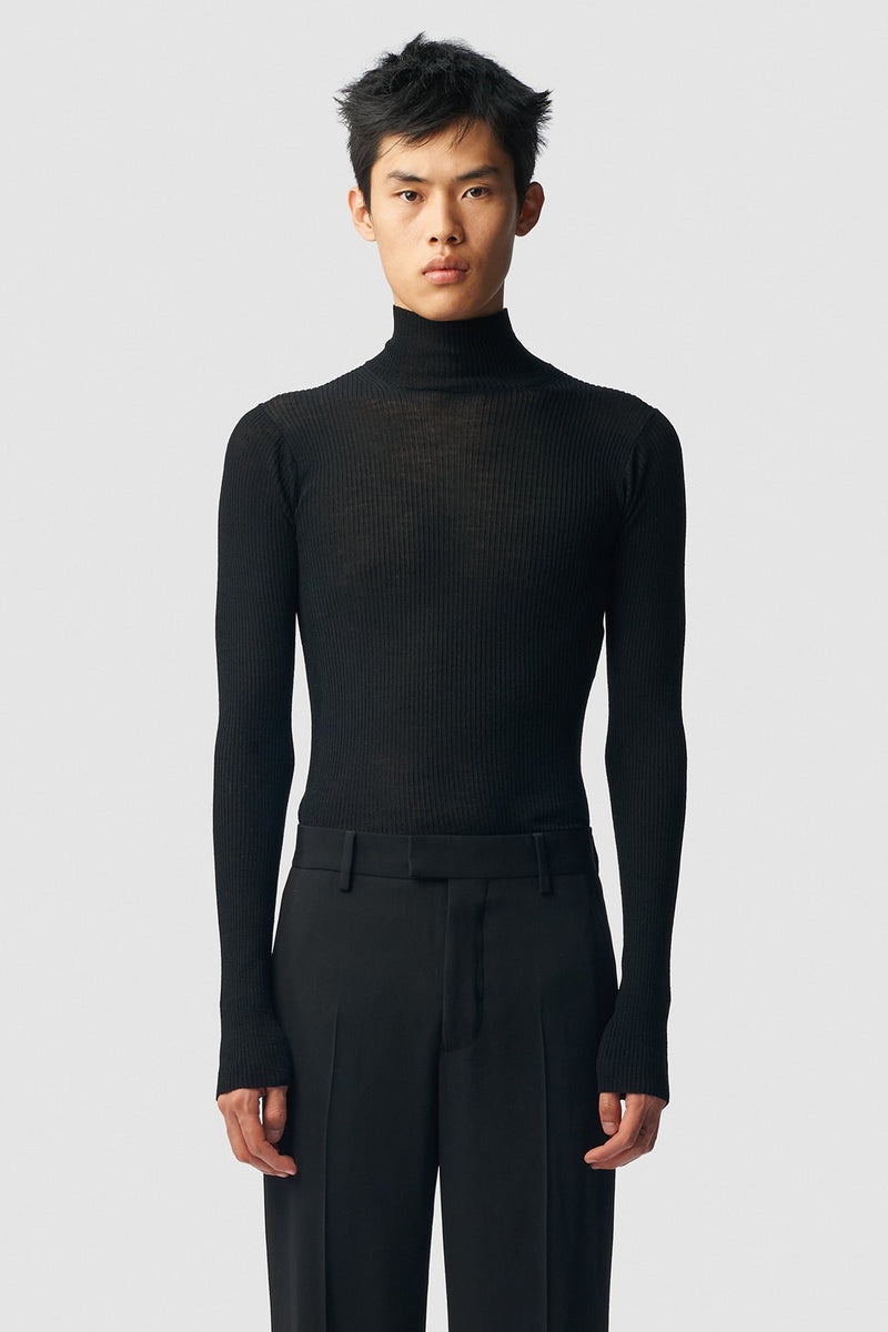 Bastiaan High Neck Rib Top - 1