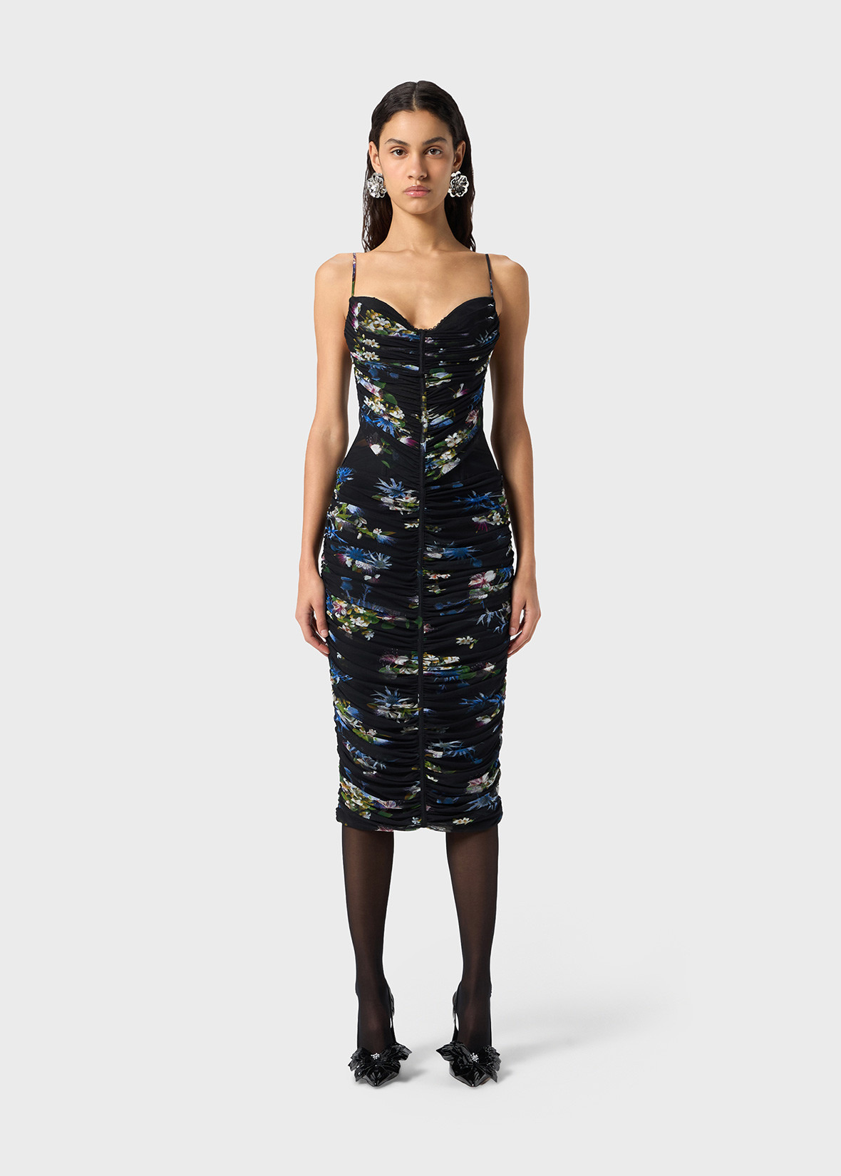 MIDI DRESS IN PRINTED TULLE - 3