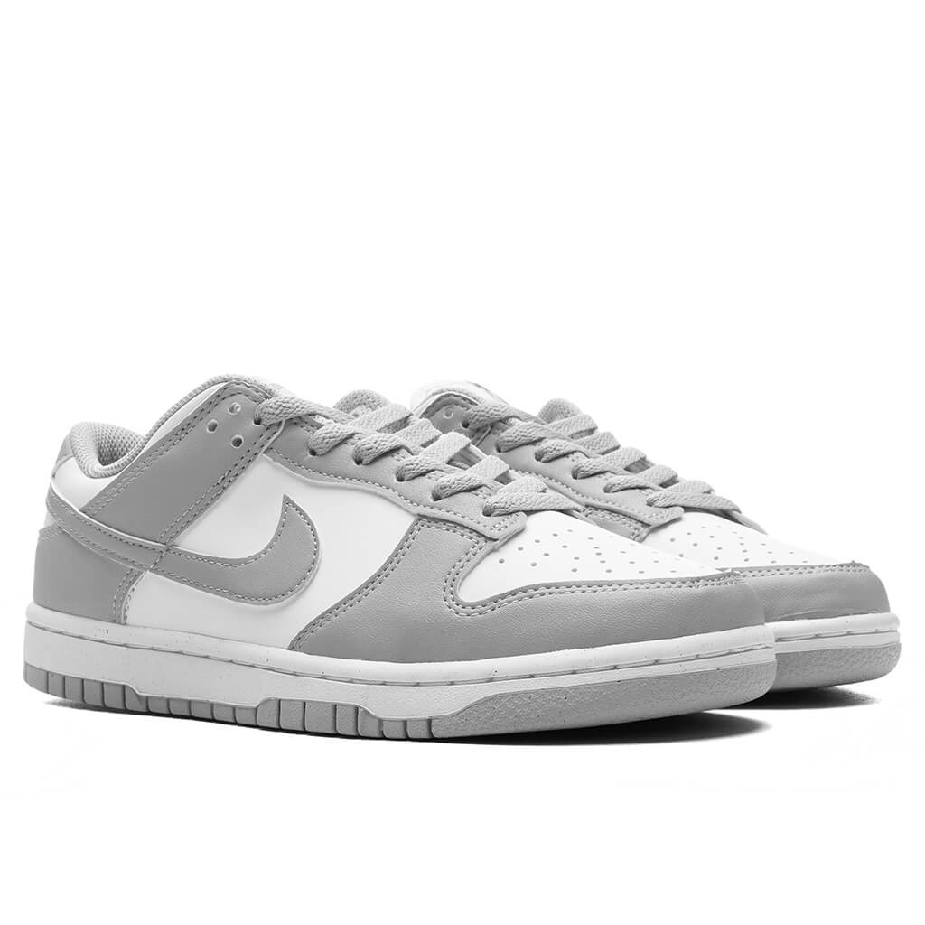 WOMEN'S DUNK LOW - WHITE/LIGHT SMOKE GREY - 2