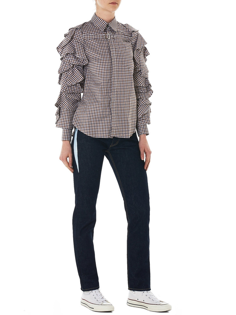 FACETASM Ribbed Panel Denim Pants outlook