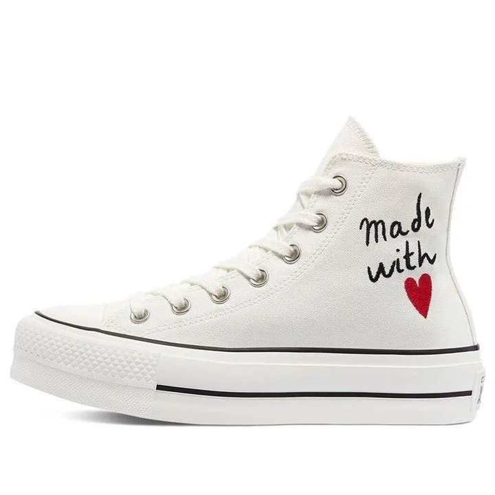 (WMNS) Converse Chuck Taylor All Star Lift High 'Valentine's Day - Vintage White' 571119C - 1
