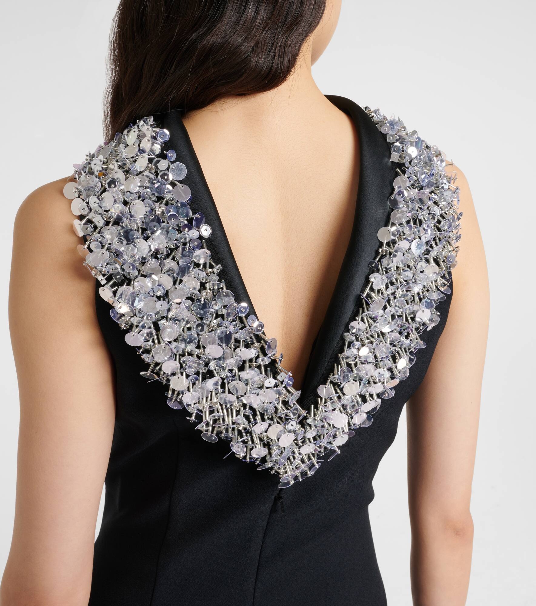 Holli embellished crêpe and satin gown - 6