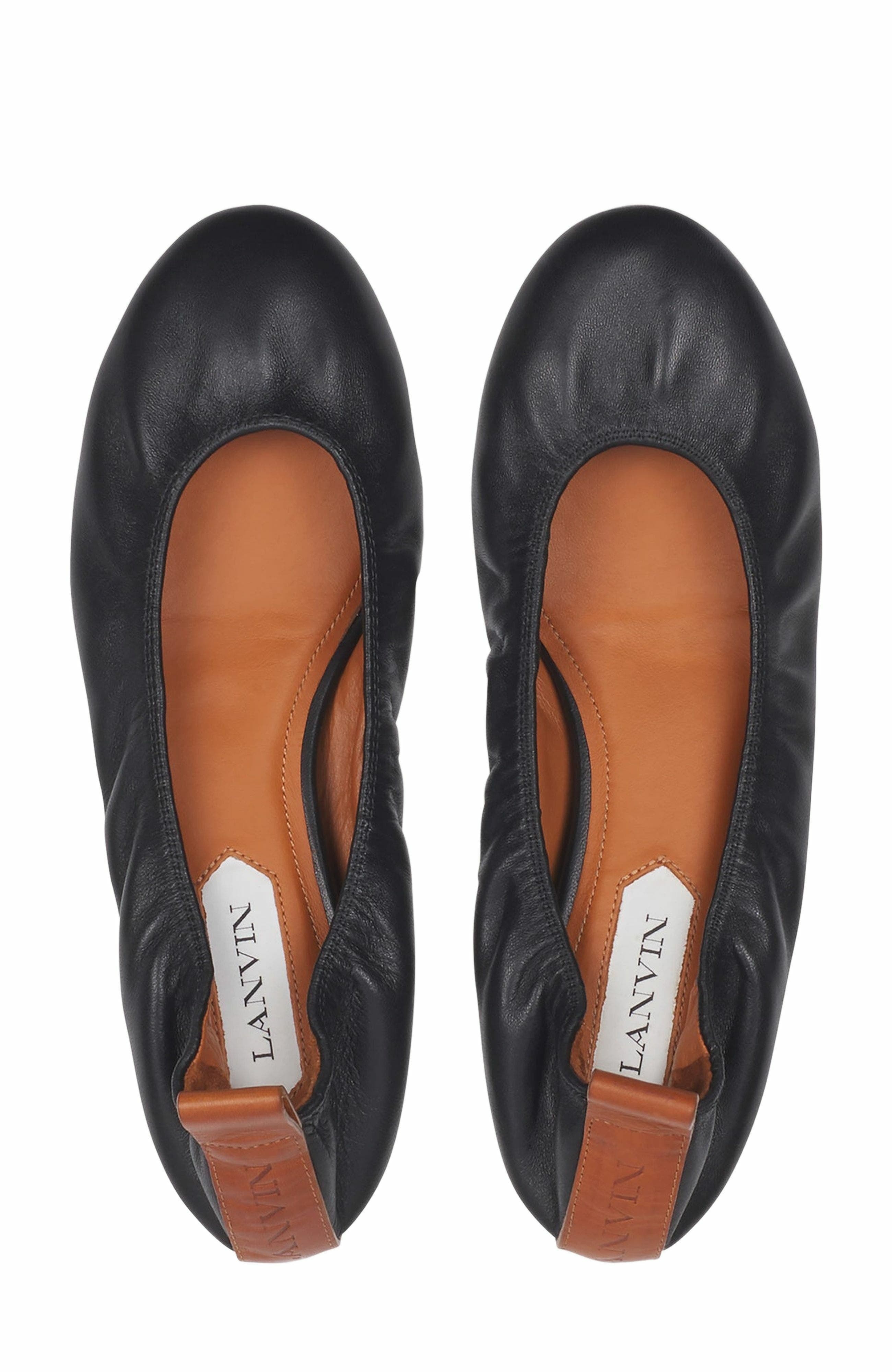 Lanvin The Leather Ballerina Flat in Black at Nordstrom - 4
