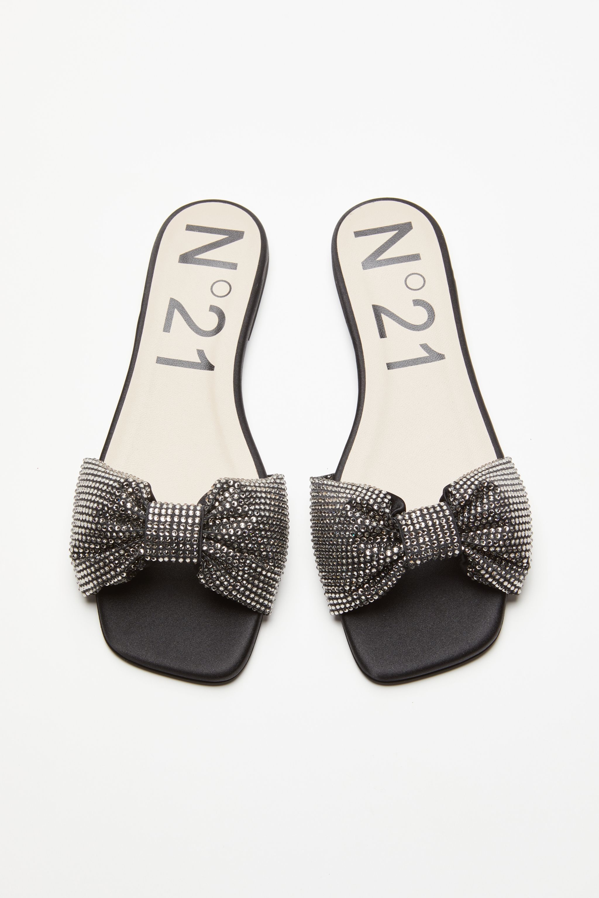 CRYSTAL BOW-EMBELLISHED SLIDES - 2