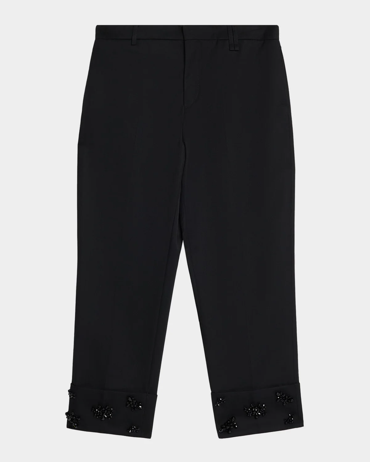 Men's Straight-Leg Trousers with Embellished Cuffs - 1