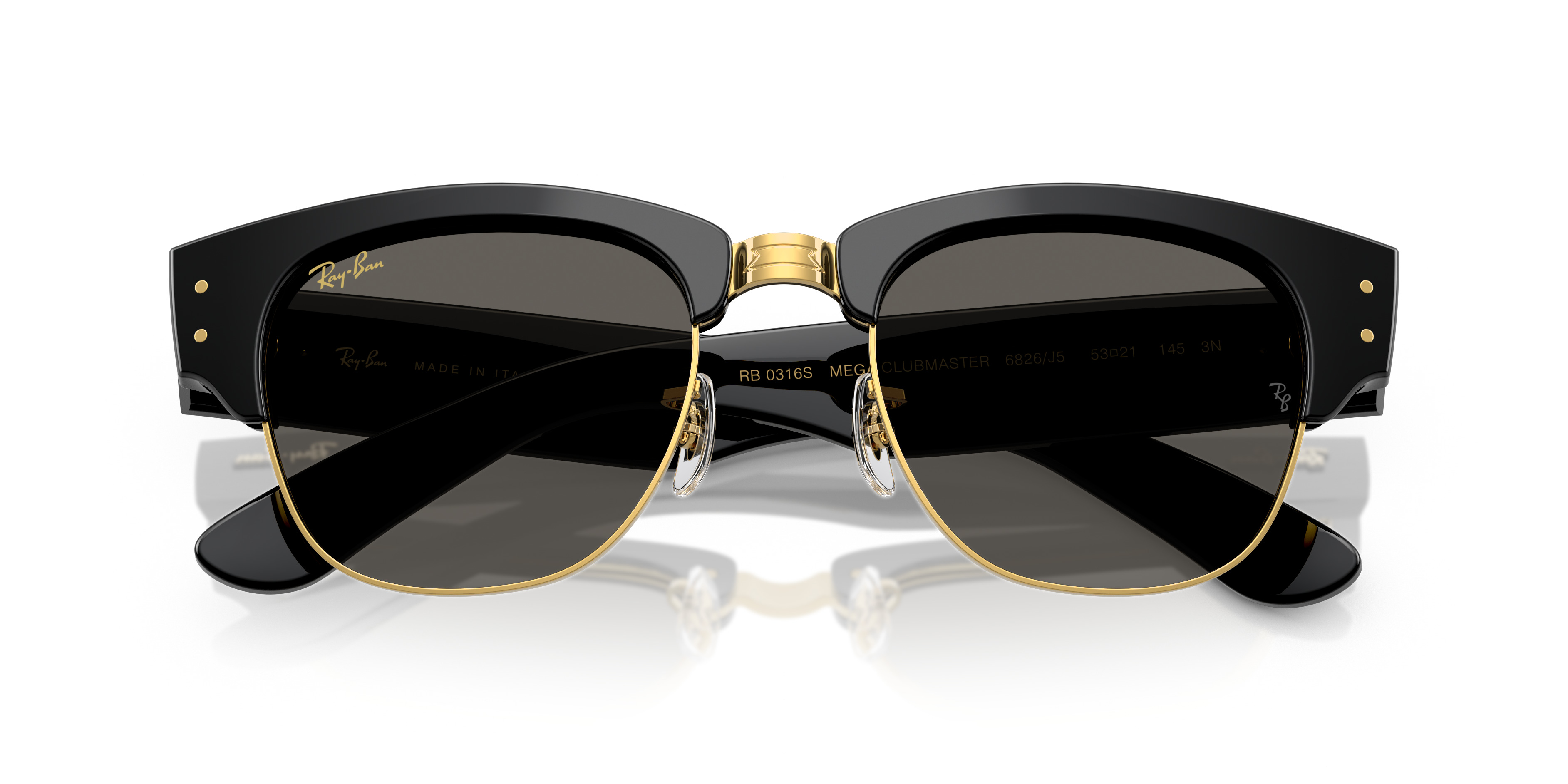 RB0316S Mega Clubmaster Blacked Out Collection - 5