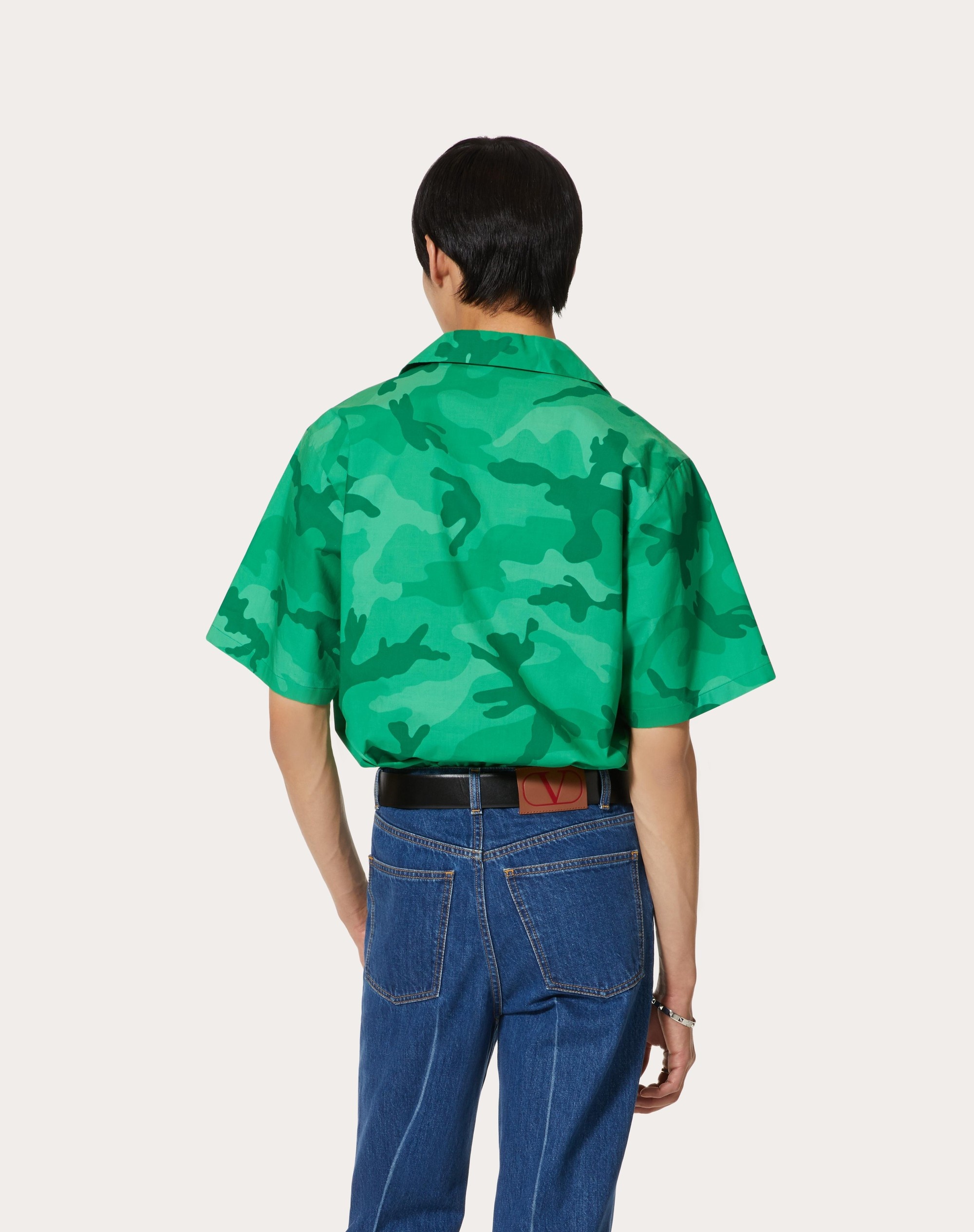 CAMOUFLAGE PRINT COTTON SHIRT - 4