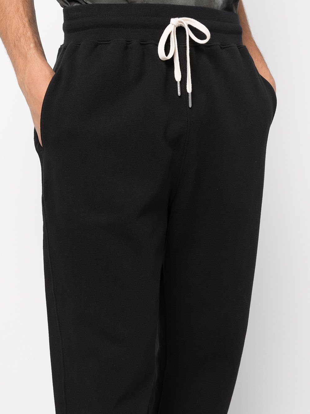 tapered-leg cotton track pants - 5