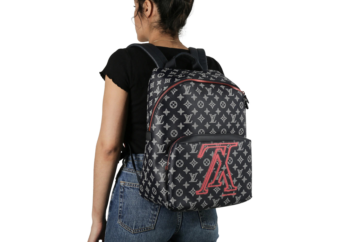 Louis Vuitton Apollo Backpack Monogram Upside Down Ink Navy - 4
