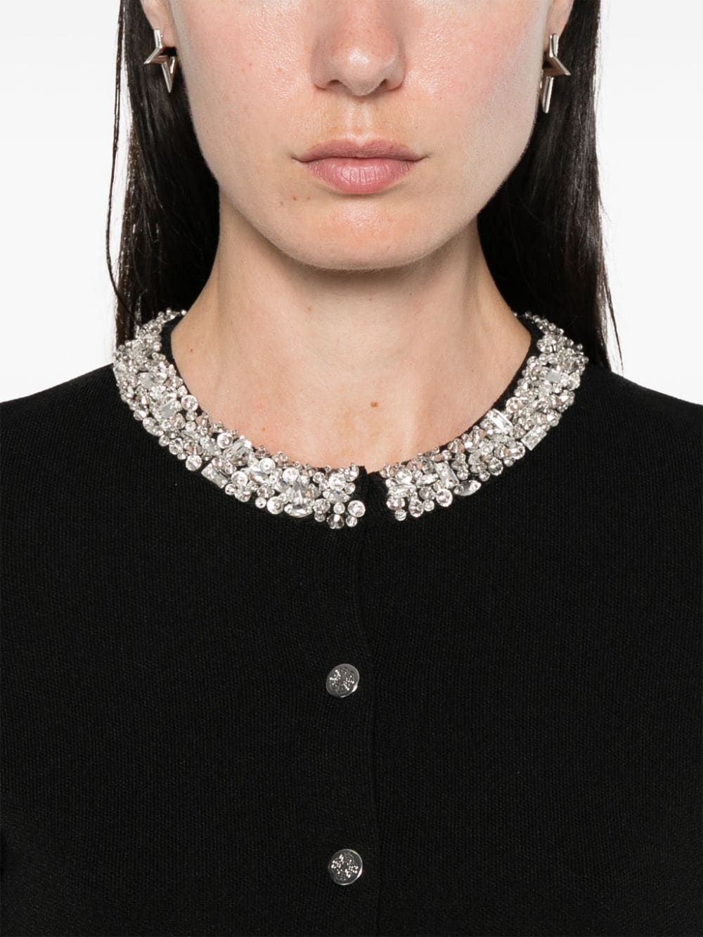 crystal-embellished cardigan - 5