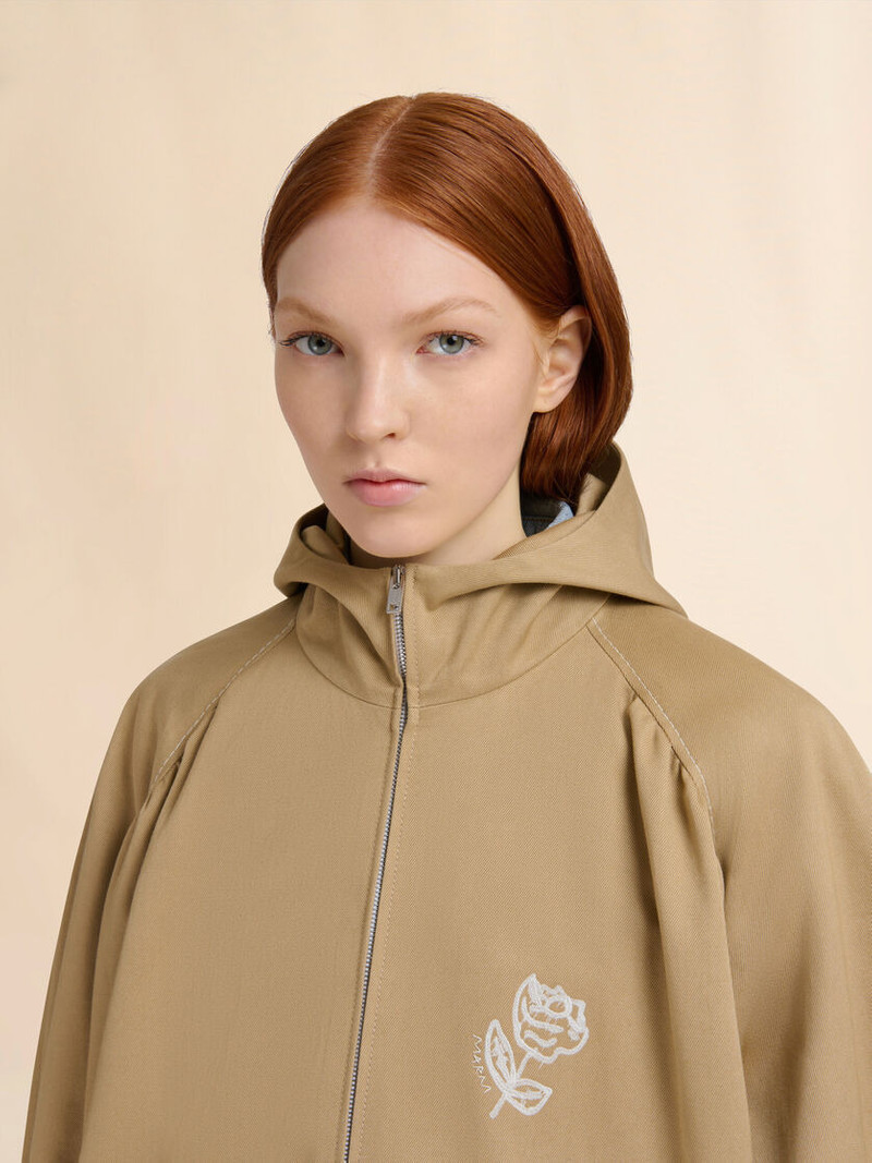 BROWN DRILL BOMBER JACKET 4
