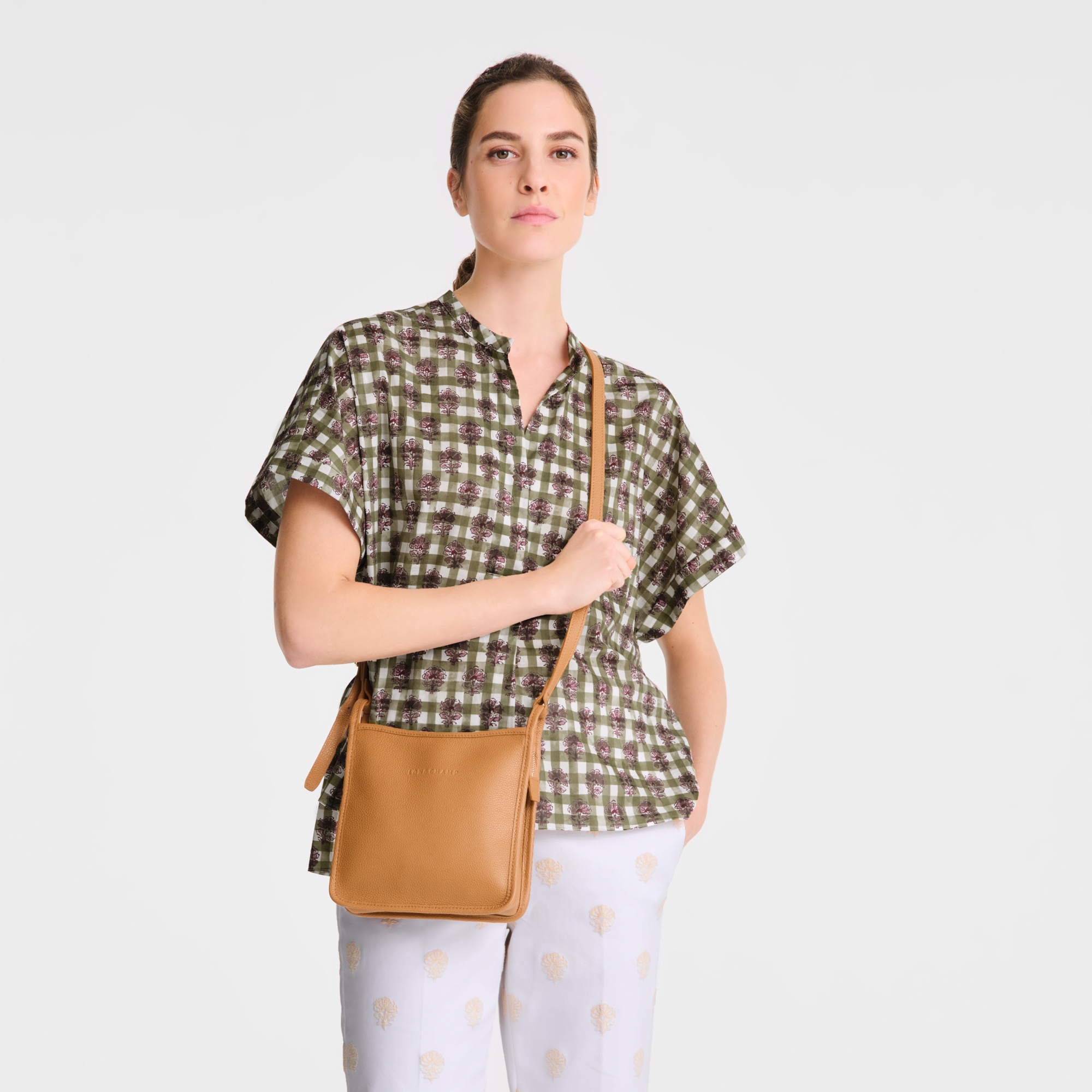 Le Foulonné S Crossbody bag Walnut - Leather - 2
