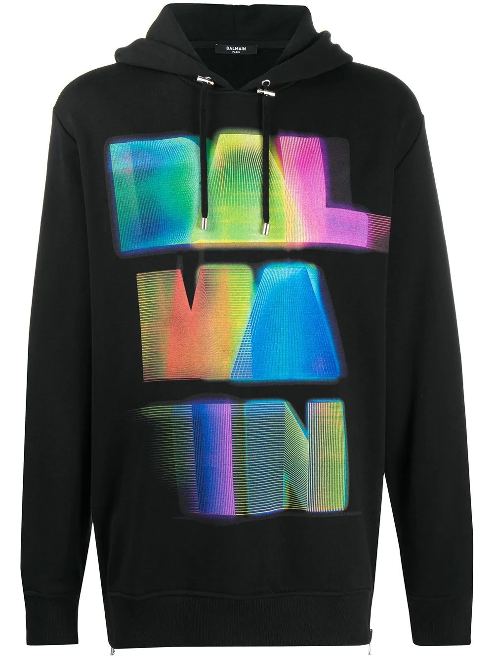 Disco logo print hoodie - 1