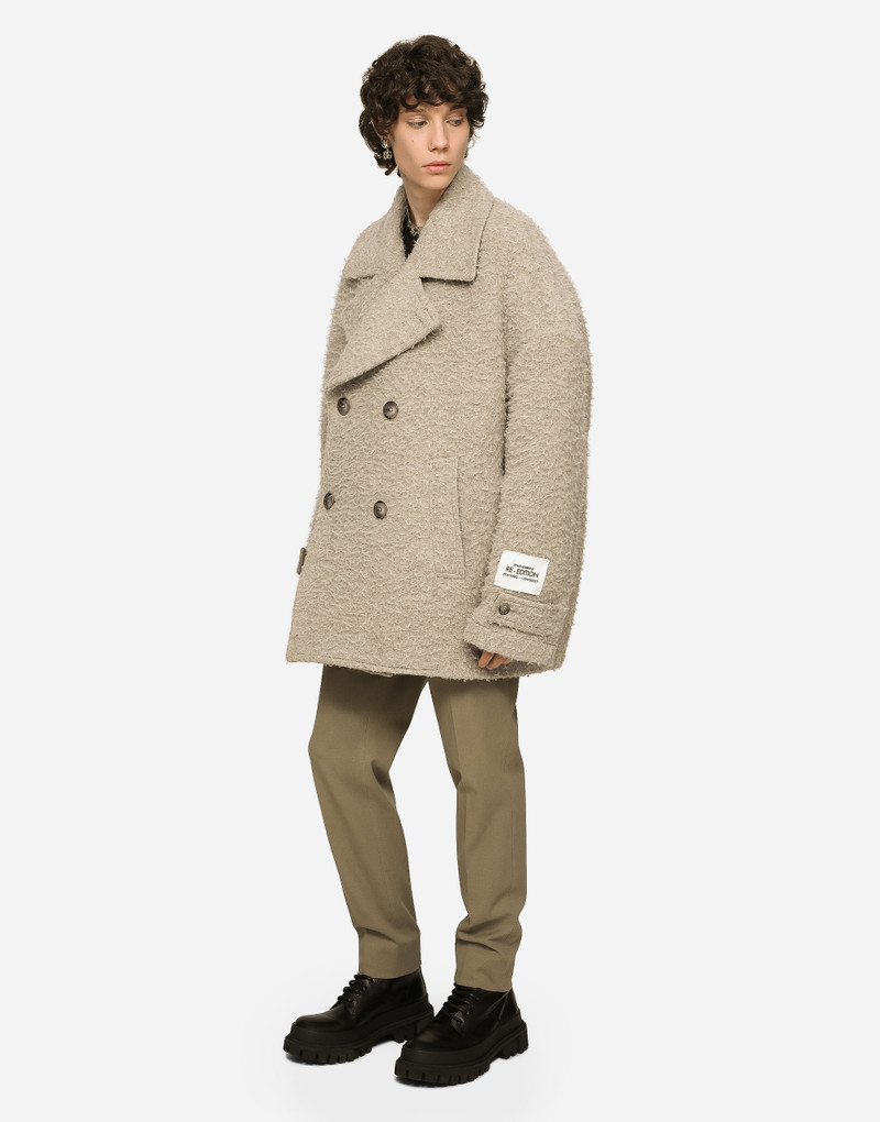 Dolce & Gabbana Vintage-look double-breasted wool and cotton pea coat outlook