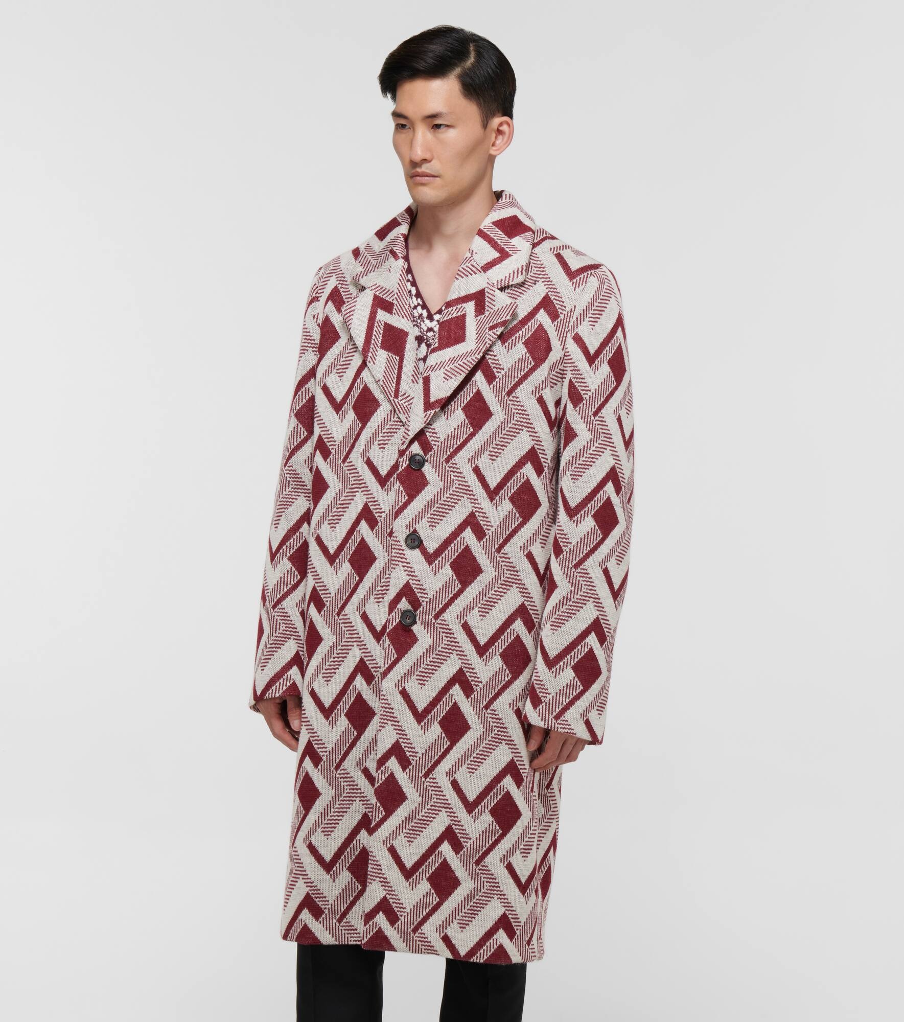 Single-breasted wool coat - 3