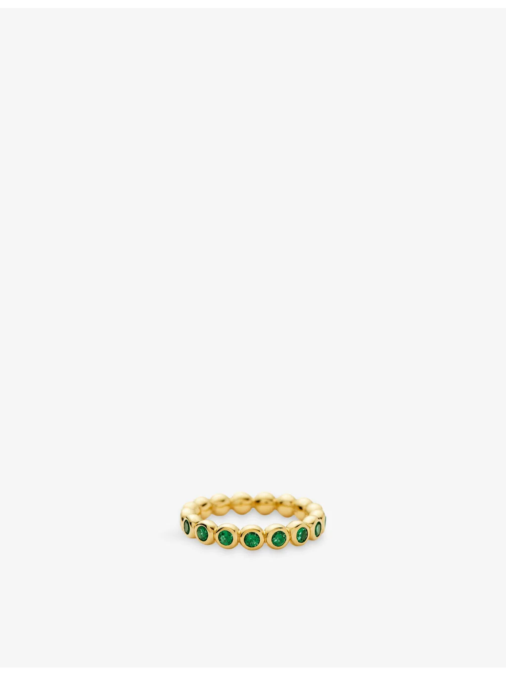 Tennis Eternity 18ct Gold Vermeil Stacking Ring - 1