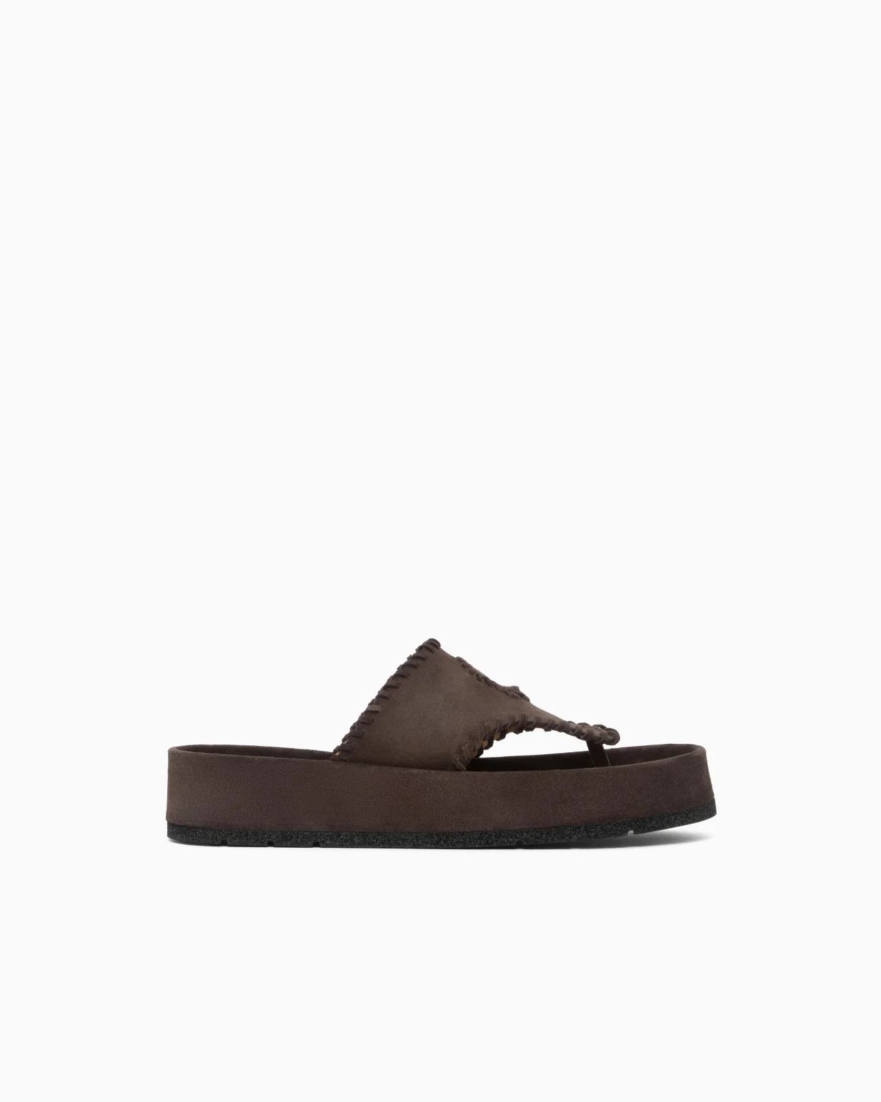 VELOUR SUEDE FLIP-FLOP SANDALS - 1