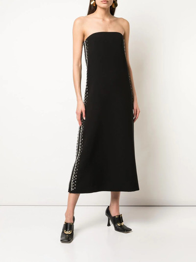 Proenza Schouler embroidered strapless dress outlook