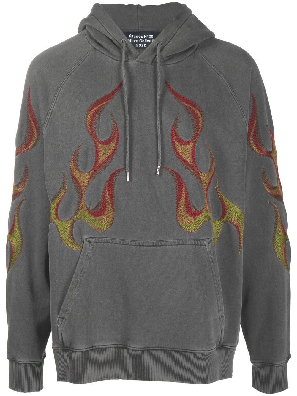 racing-flame pullover hoodie - 1