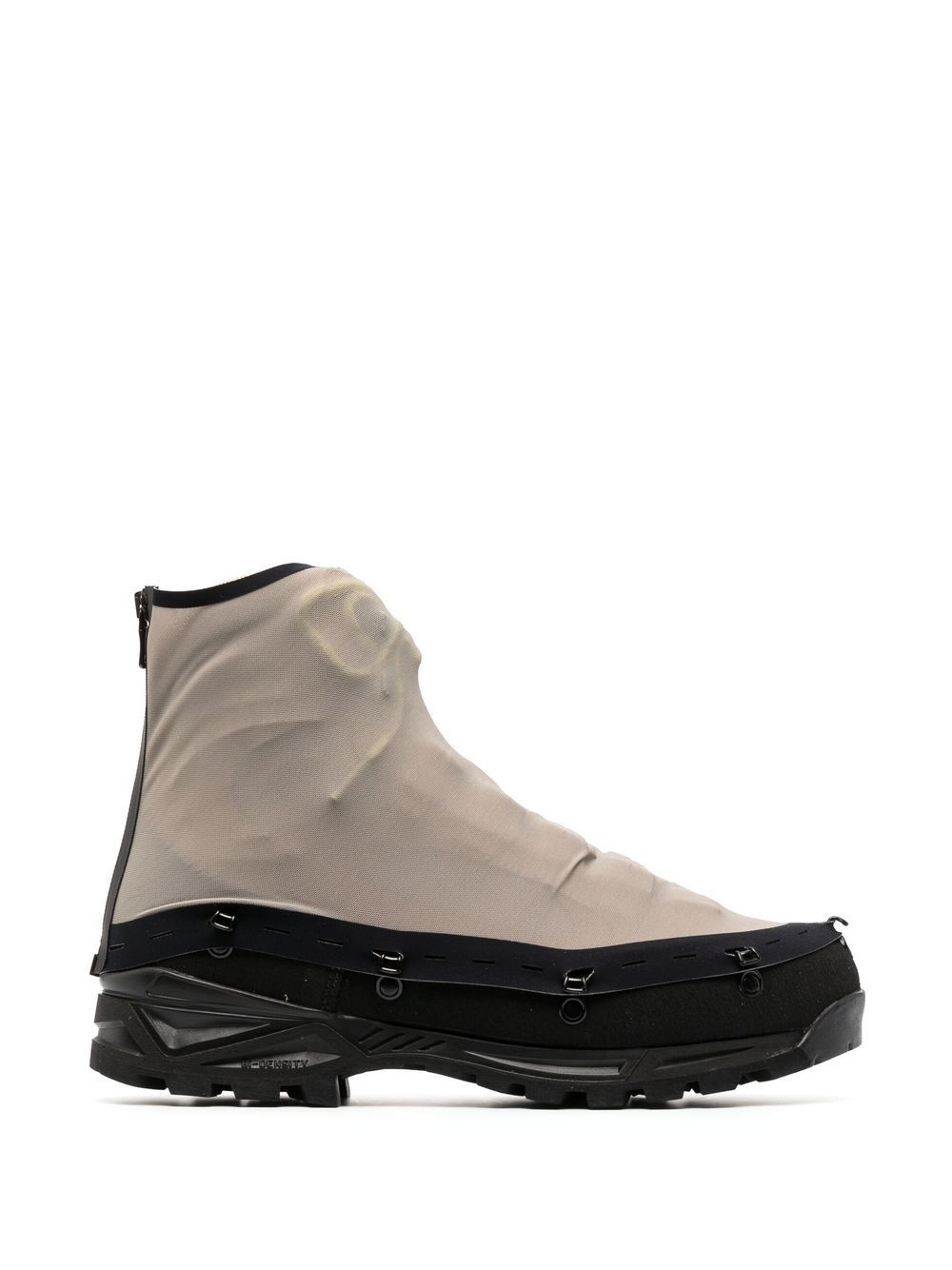 suede-panel ankle boots - 5
