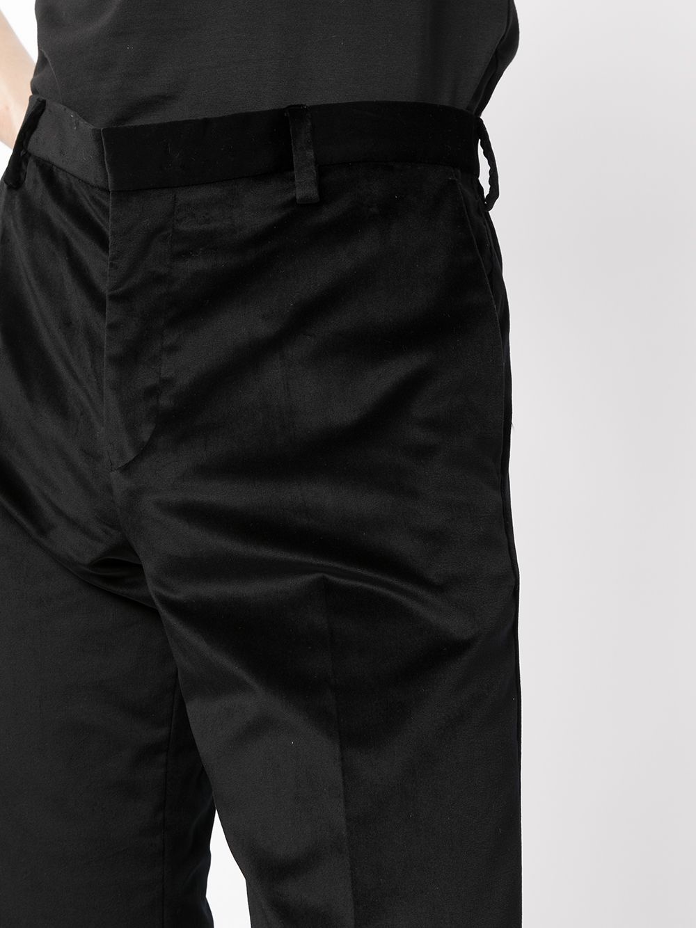 velvet straight-leg suit trousers - 5