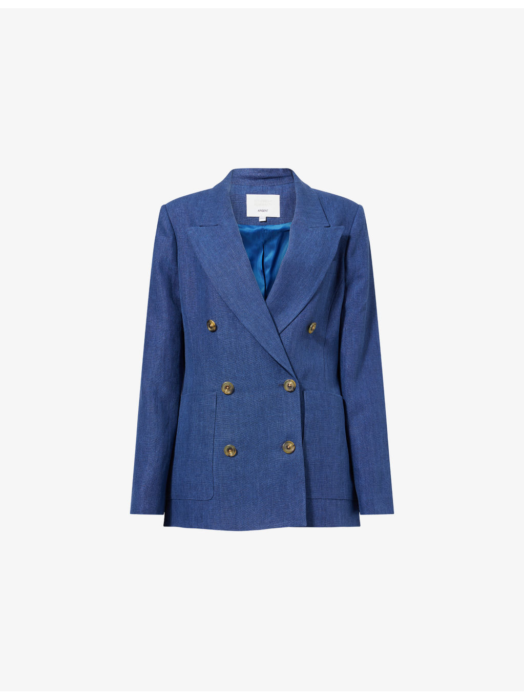 Citizens of Humanity x Argent Chelsea Peak-Lapels Linen Blazer - 1