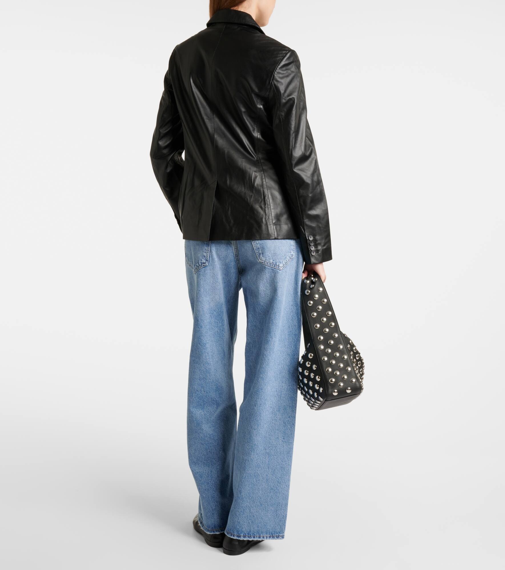 Leather blazer - 3