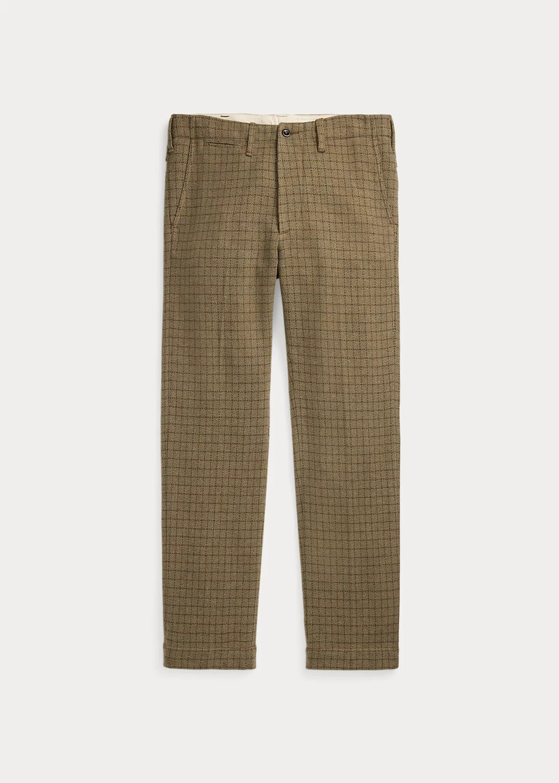 Checked Wool Tweed Officer’s Pant 1