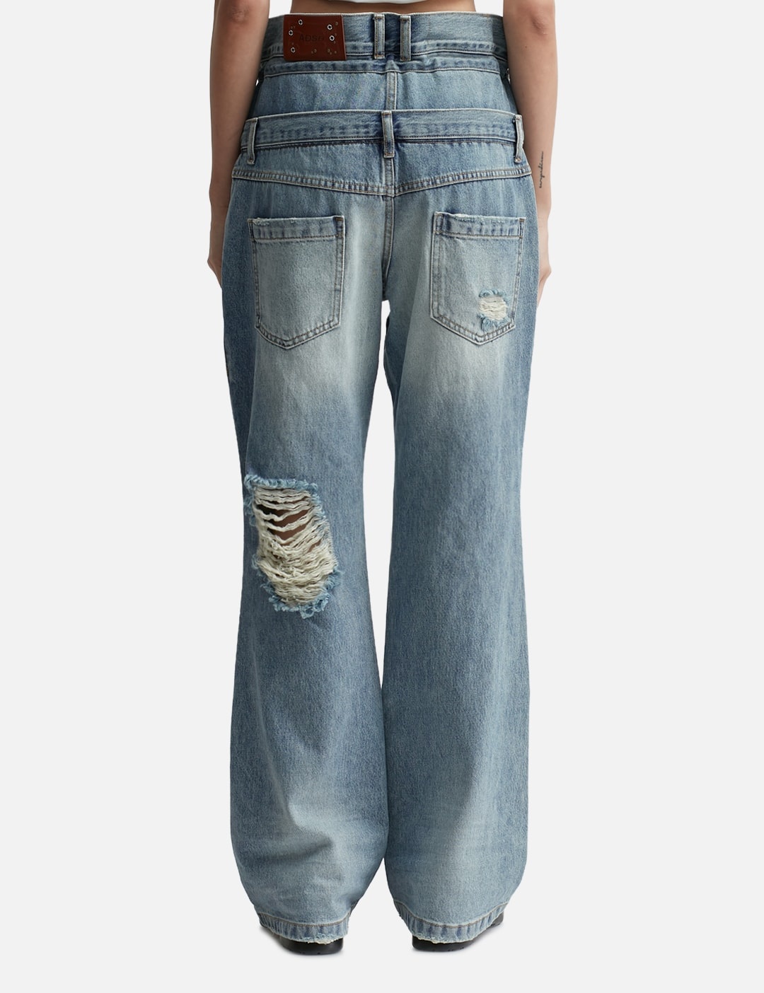 BERIA STRING DOUBLE WAIST JEANS - 3