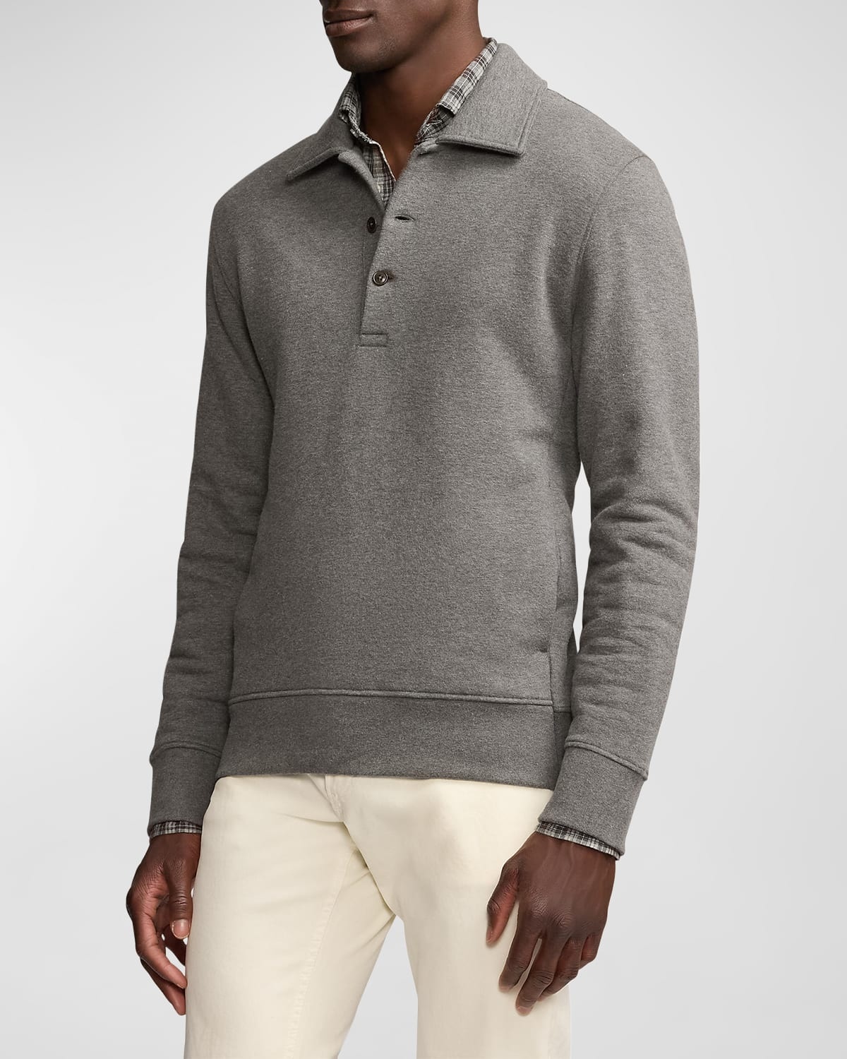 Men's Fleece Collared Sweatshirt - 6