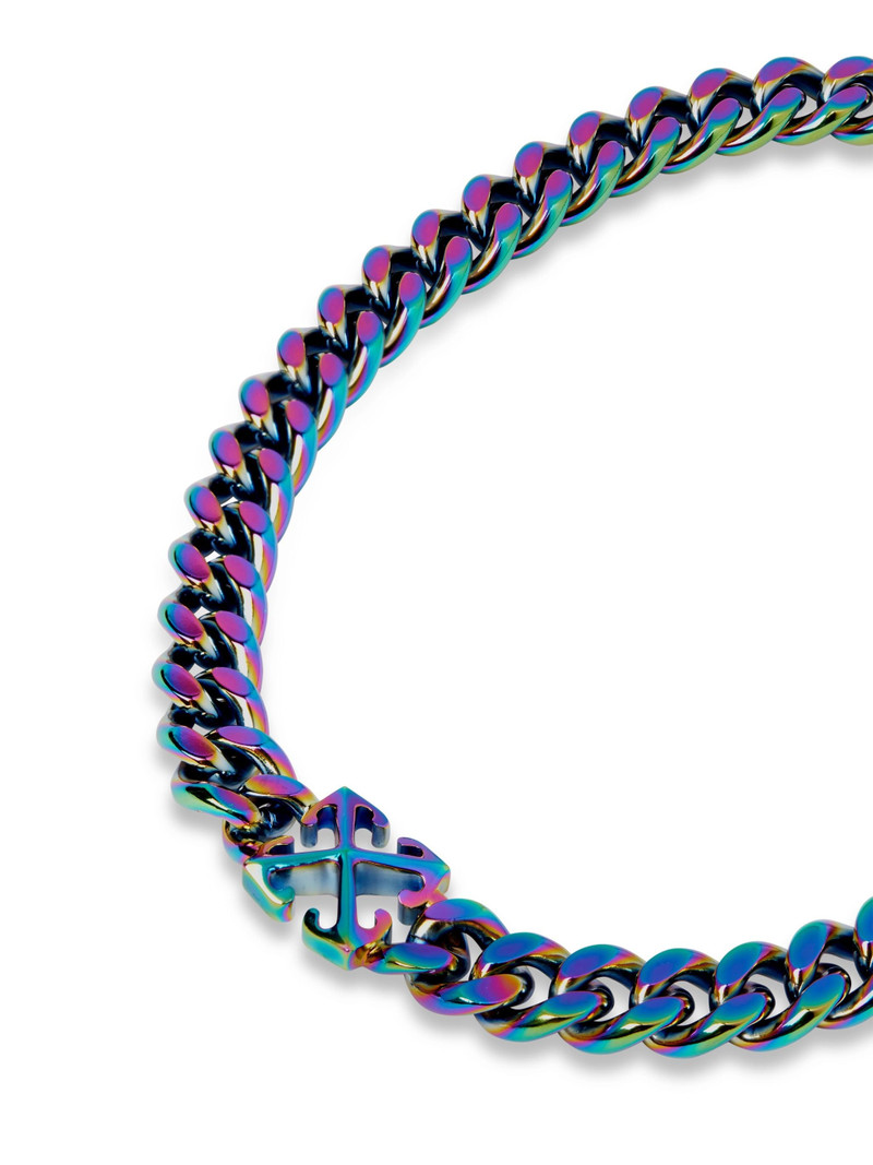 Off-White Iridescent Arrow Chain Necklace outlook