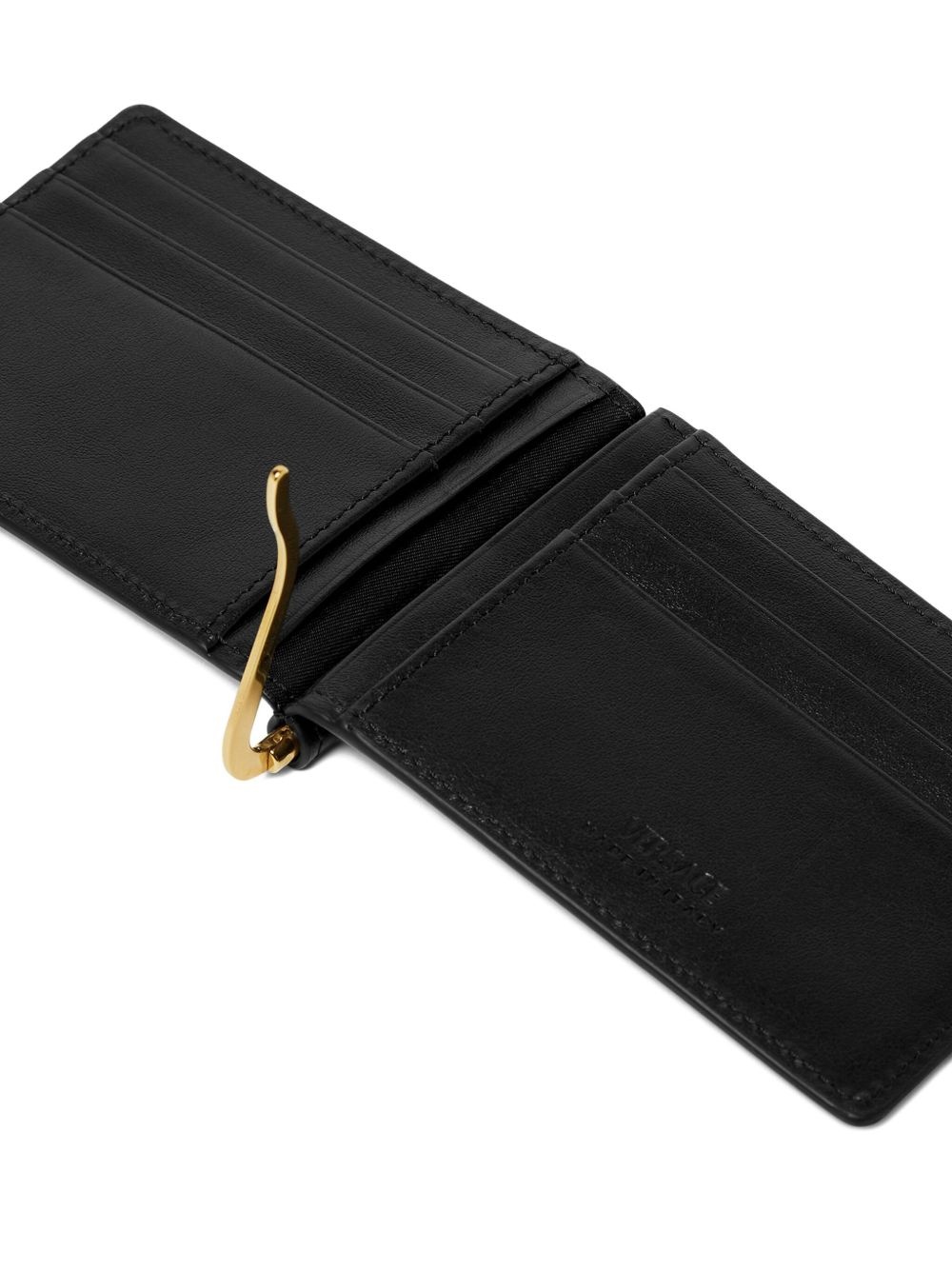 logo-plaque leather wallet - 3