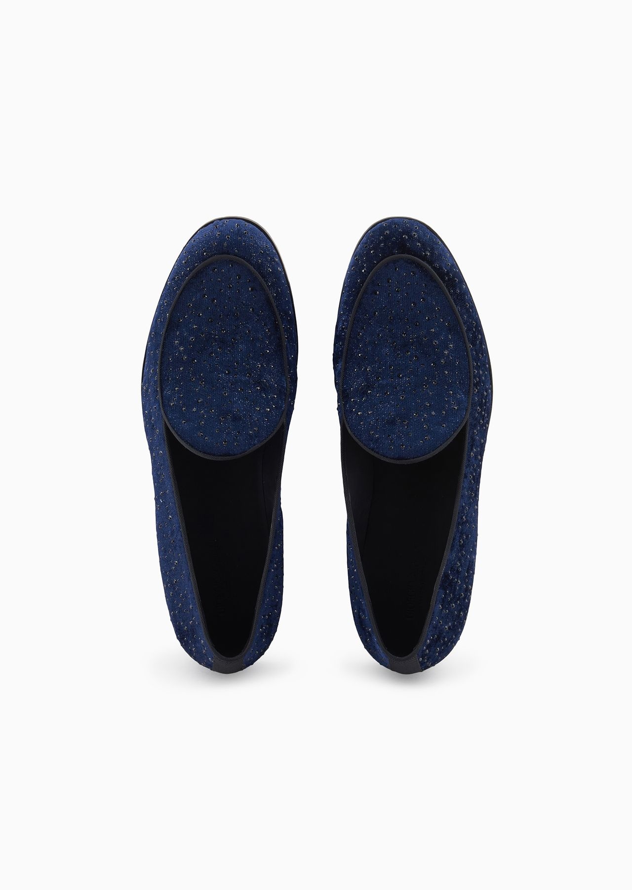 Giorgio’s loafers in velvet and rhinestones - 3