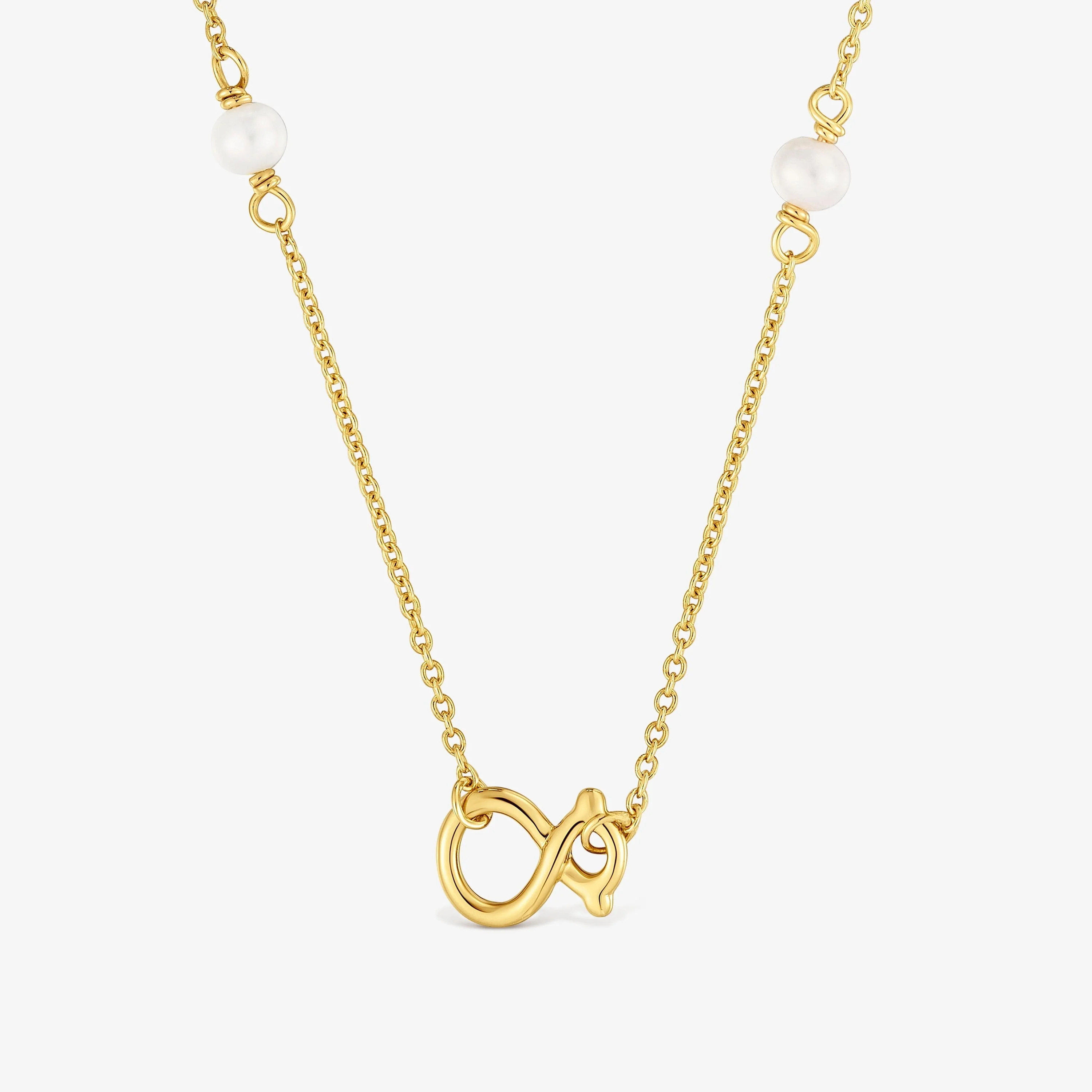 9kt gold Necklace with cultured pearls and 8 mm bear motif TOUS Infinity - 1