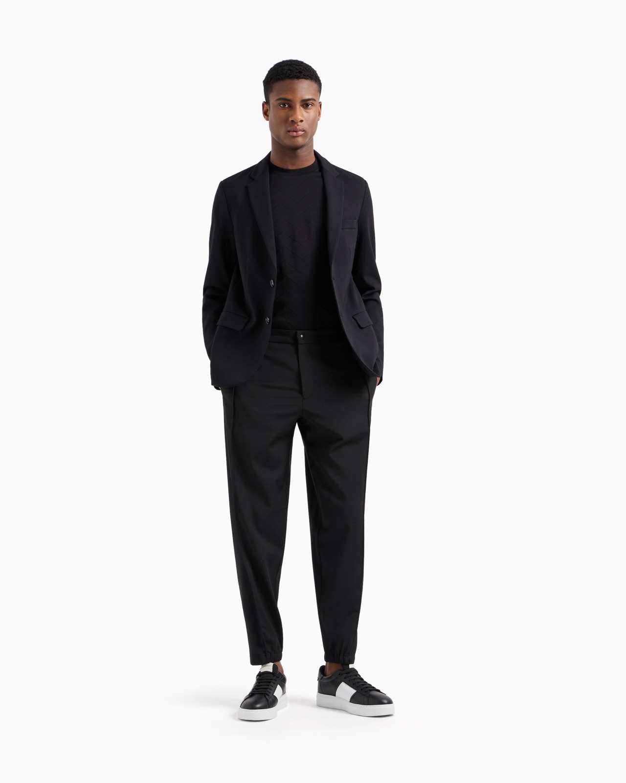Stitched-jersey single-breasted jacket - 2