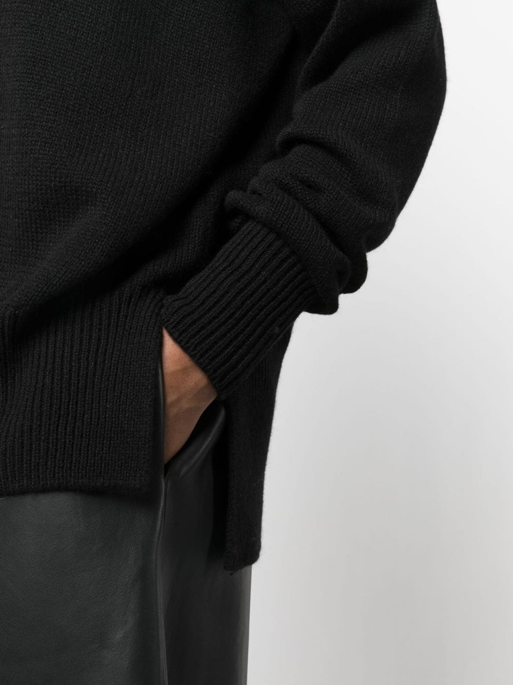 high-neck knitted cashmere jumper - 6