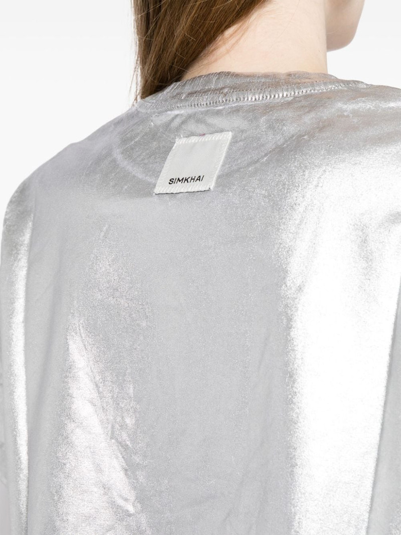 metallic short-sleeve T-shirt 5