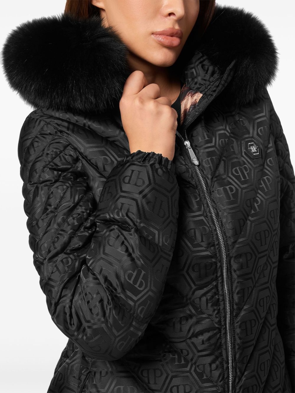 monogram puffer coat - 5
