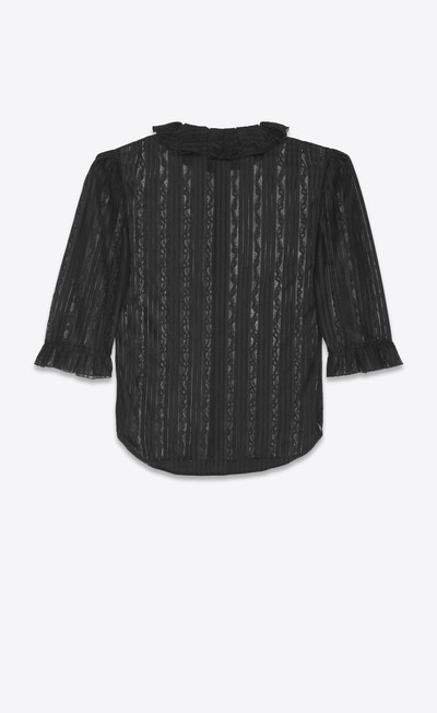 SAINT LAURENT ruffled blouse in lace outlook