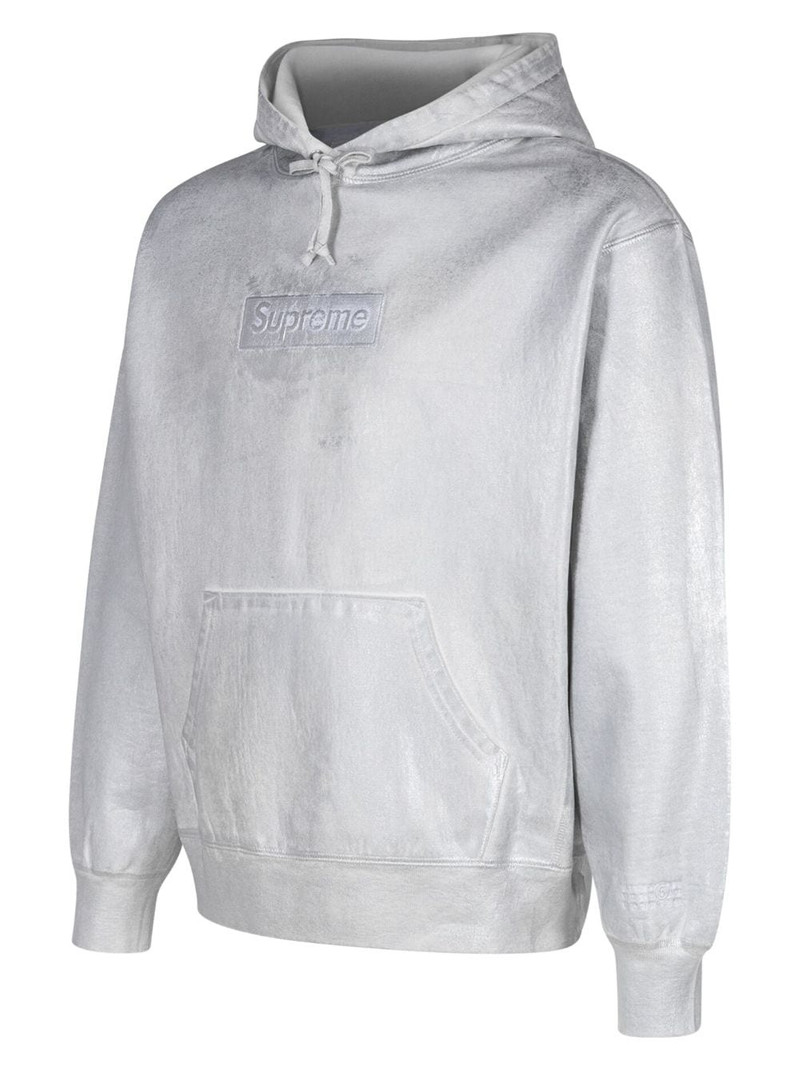Supreme x MM6 Maison Margiela foil box logo hoodie outlook
