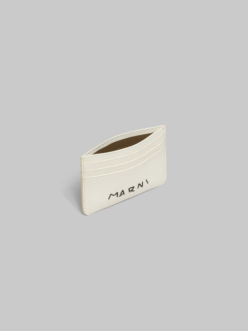 Marni WHITE LEATHER CARDHOLDER WITH MARNI MENDING outlook