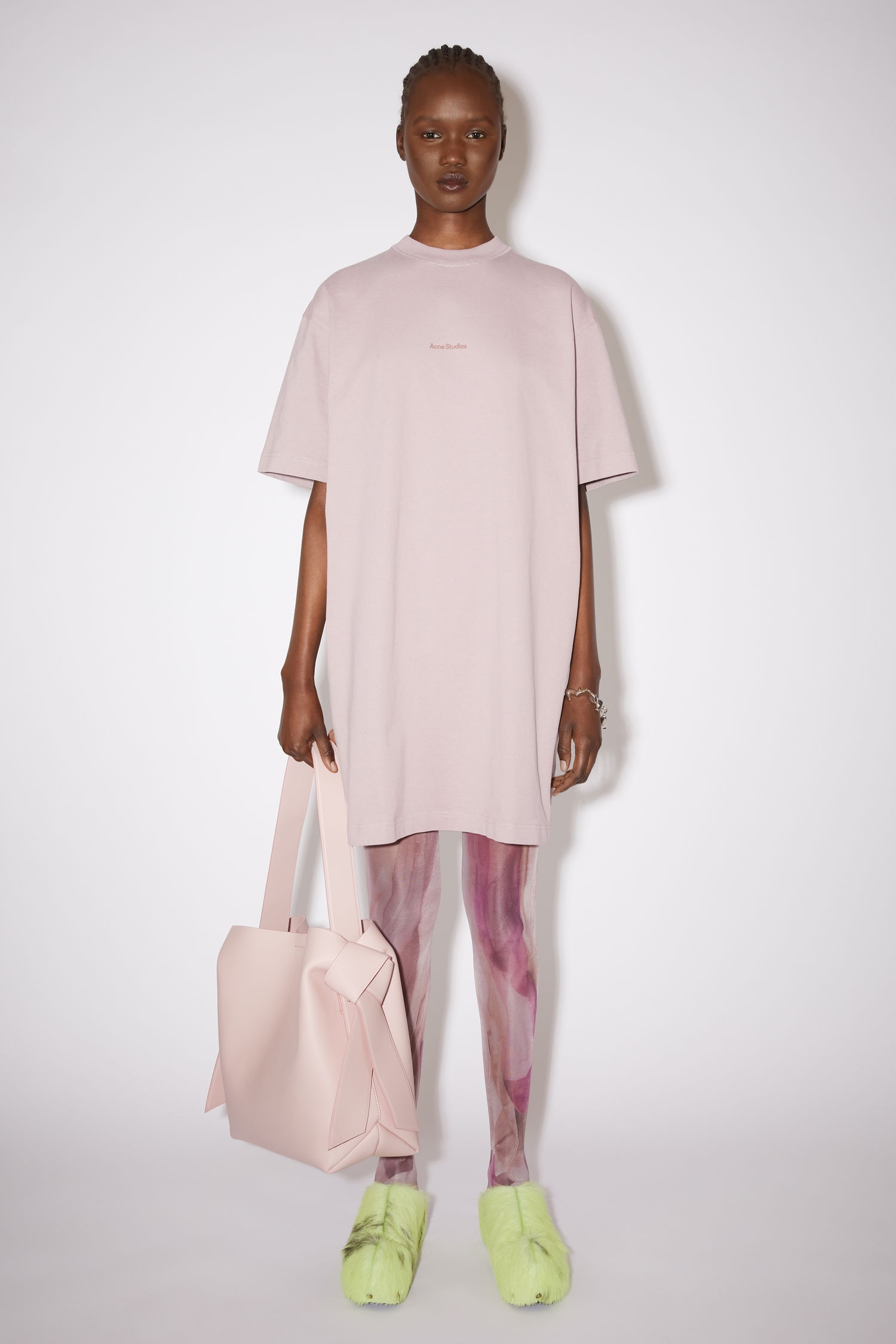 Logo t-shirt dress - Mauve pink - 2