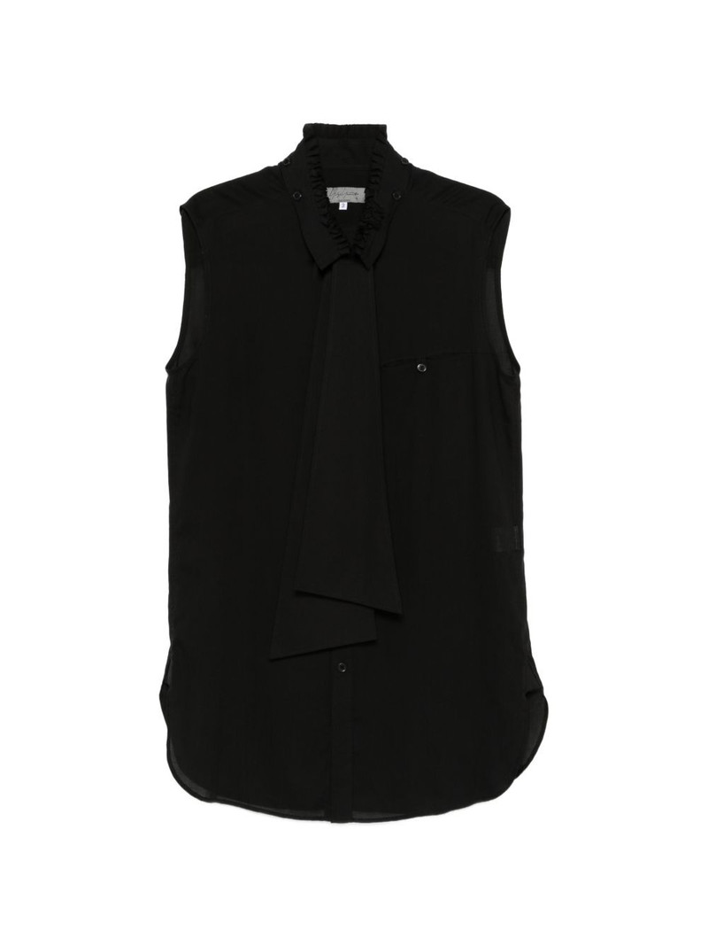 pussy-bow sleeveless top 1