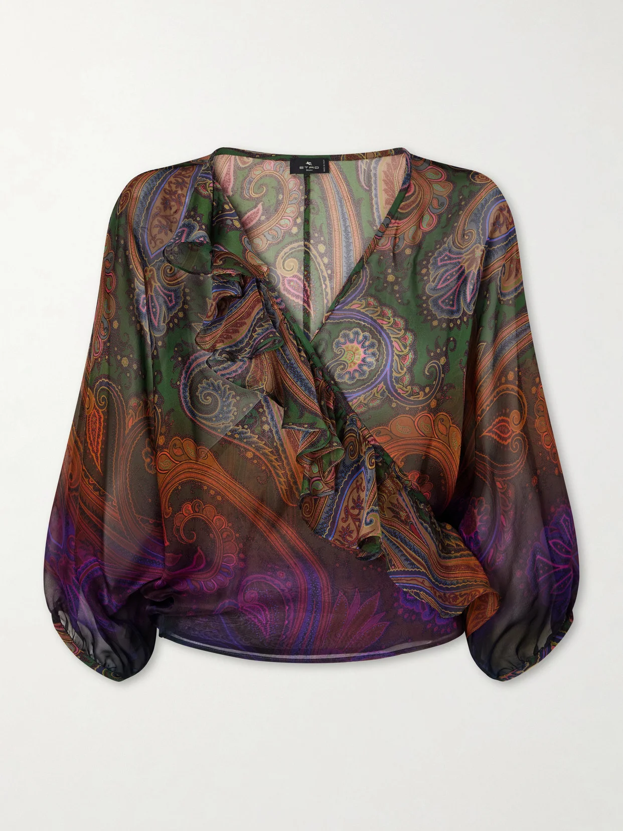 Paisley-printed Silk Blouse - 1