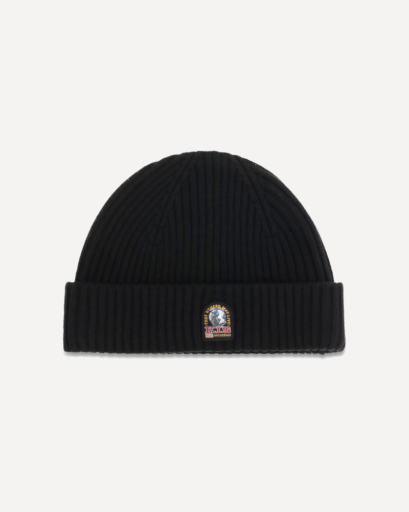 Beanie in ribbed knit with logo 1