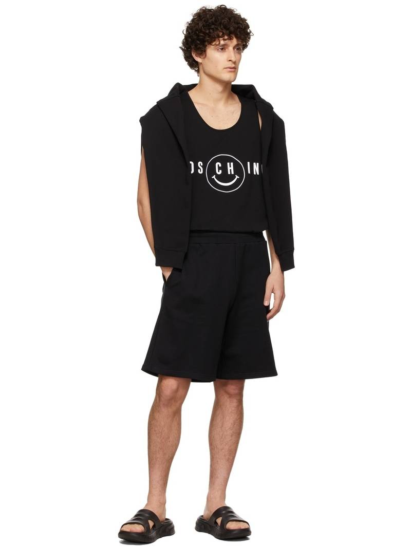 Moschino Black Logo Patch Shorts outlook