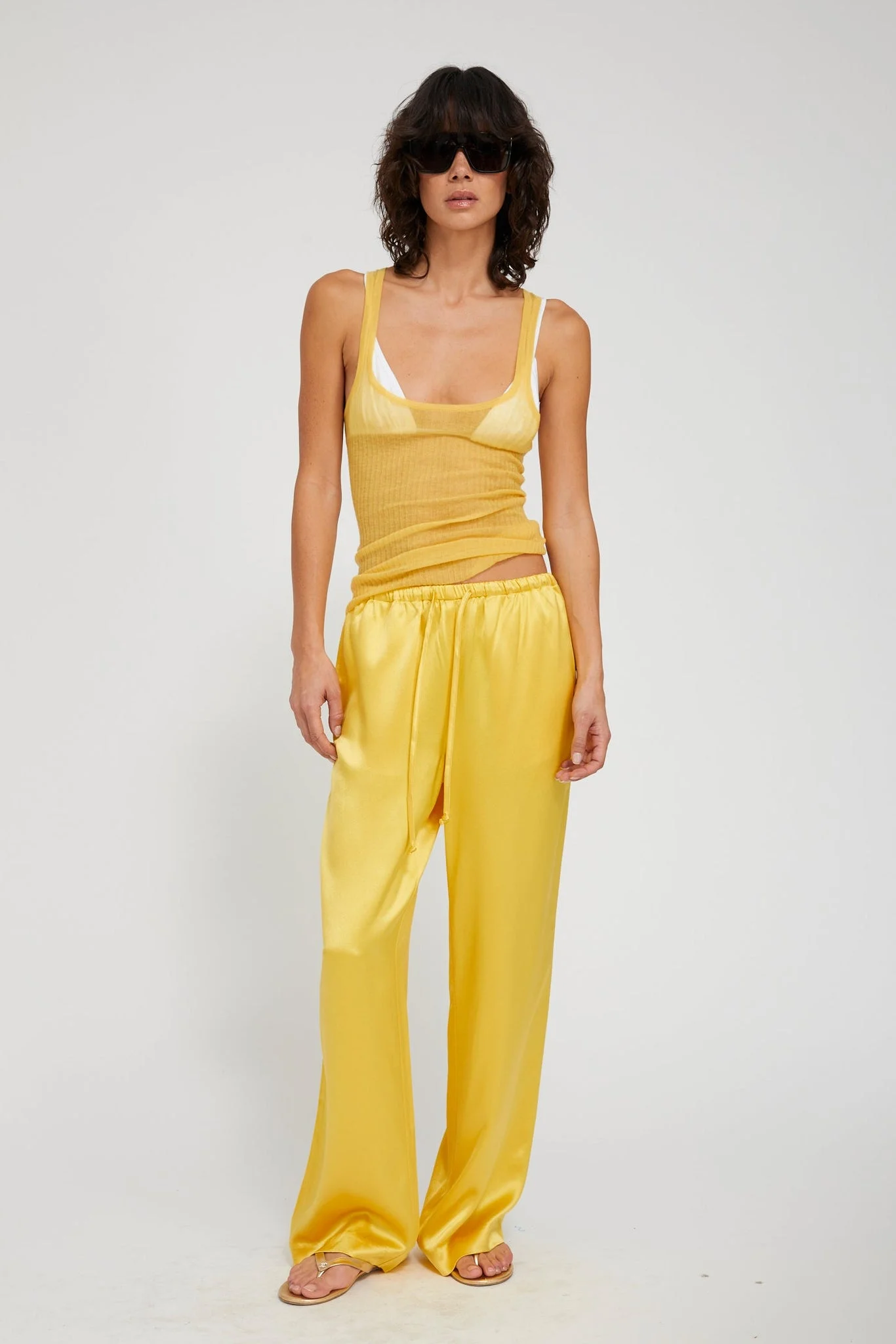 KAUAI SILK CHARMEUSE PANTS - 1