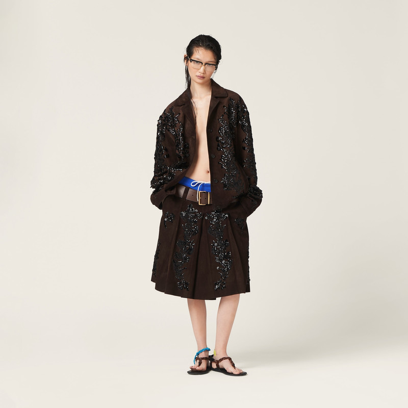 Miu Miu Nappa suede jacket outlook