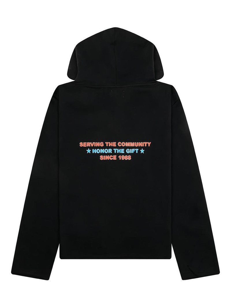 embroidered-logo hoodie 1