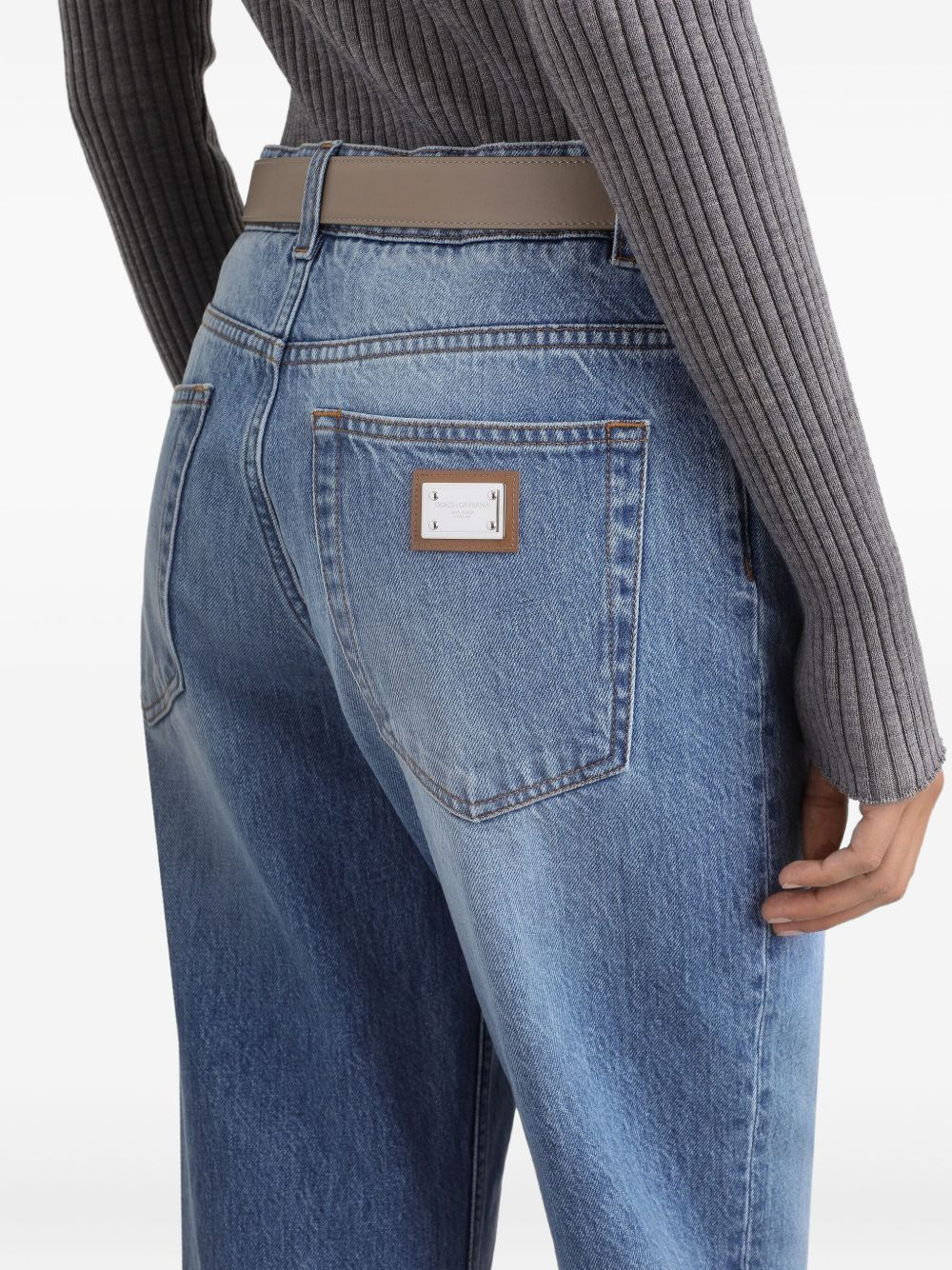 logo-plaque jeans - 4
